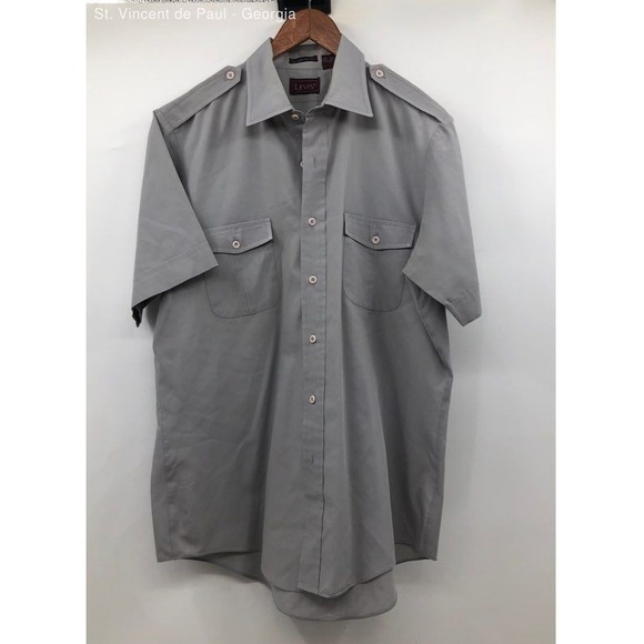 Levi"s Other - Men's Levi"s Gray Vintage 80s Short Sleeve Button Down Shirt - Size Large
